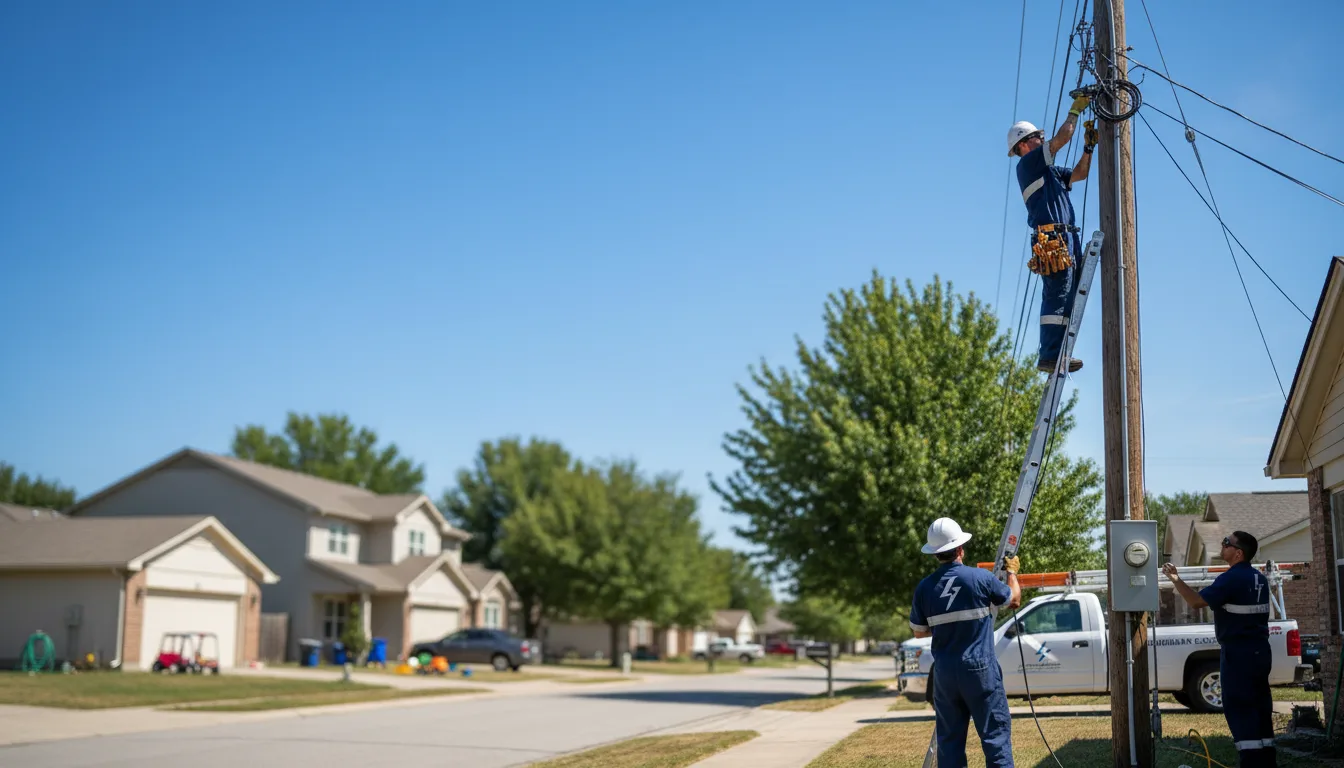 Residential electrician providing installation services in Plano, IA